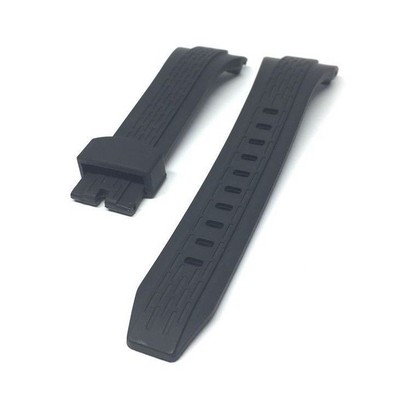 26-20 mm BLACK SILICONE RUBBER STRAP BAND BELT FOR SEIKO VELATURA