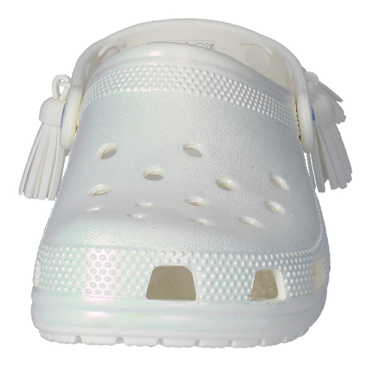 Iridescent Crocs With Tassels Shoes Tassel Crocs Crocs Platform