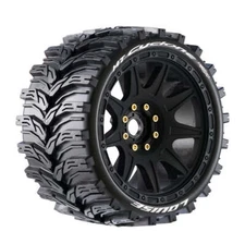Louise RC MT-Cyclone Speed 1/8 Monster Truck Belted Tires EMaxx Savage Outcast