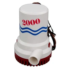 2000GPH Bilge Pump Boat Marine Submersible Water Pump Non-Automatic 1-1/8" 12V