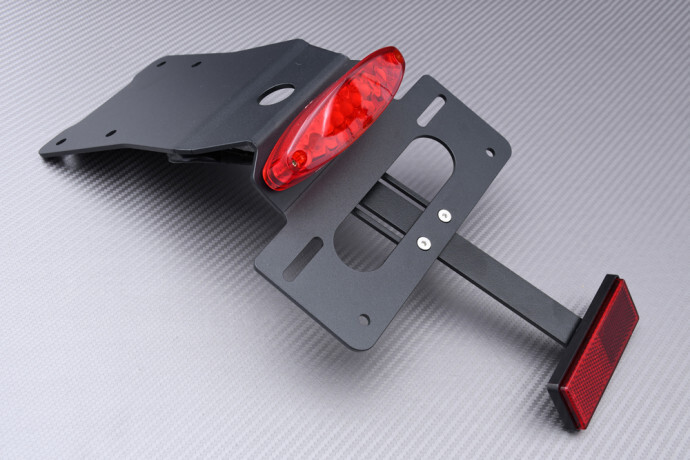 Support de plaque Kawasaki KLR 650 anti-vibration en alu pour éliminer la bavette plastique
