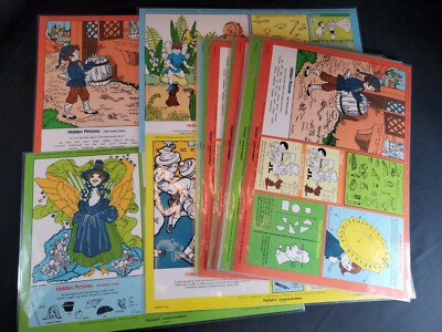 5 Sets of 4 HIGHLIGHTS CREATIVE FUNMATS Childrens Learning Tool Laminated 