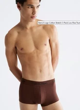 Calvin Klein Stencil logo cotton stretch Low Rise Trunk, X-Large,Multicolor.
