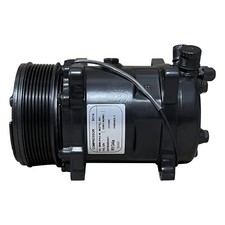 Ryc New Ac Compressor E08s-n Matte Black Replaces Sanden Style 508 8 Pk