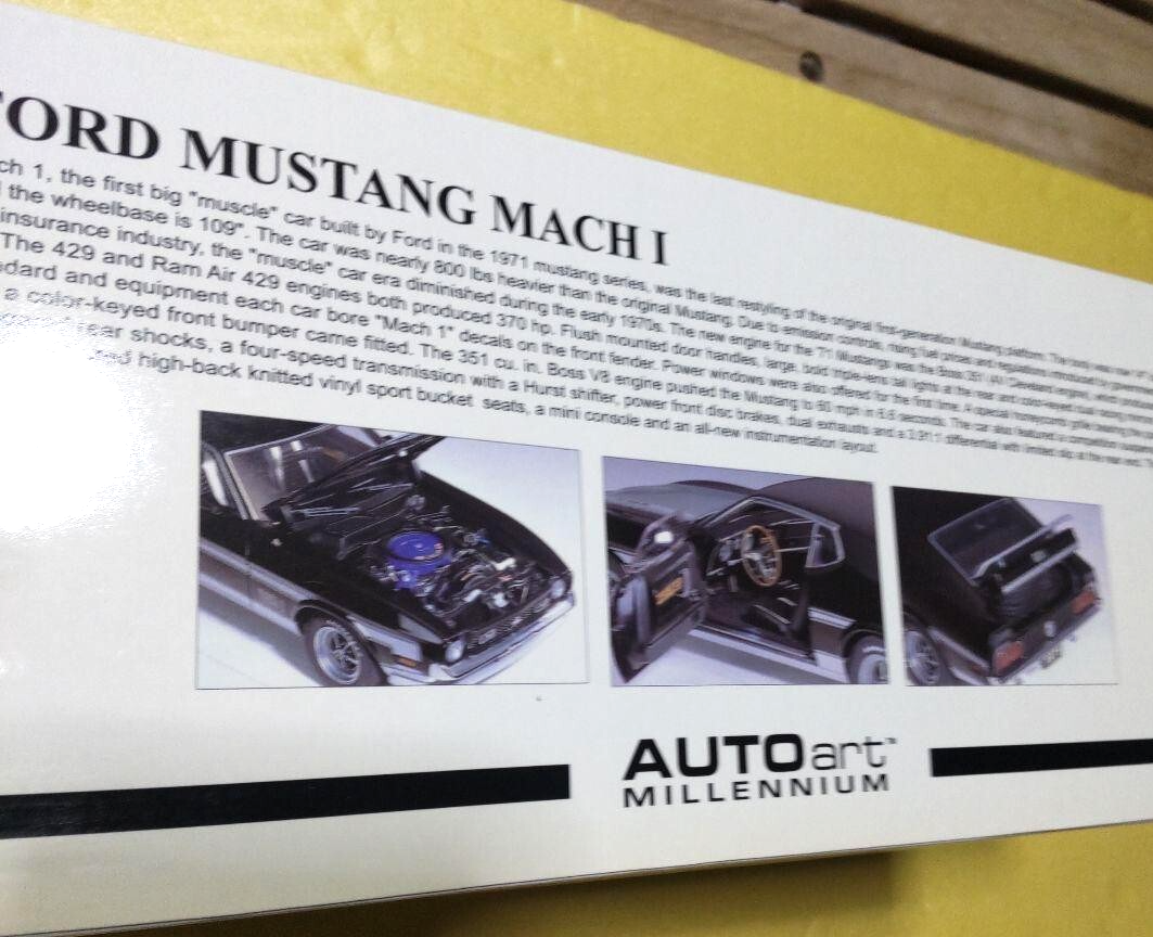 Autoart MILLENNIUM 1/18 scale FORD MUSTANG MACH ⅠFrom Japan