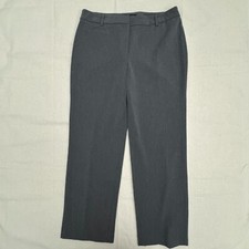 Talbots Heathered Gray Straight Leg Dress Pants Women  s Size 14