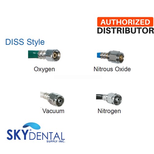 Belmed DISS Style HOSE ASSEMBLIES Replacement Parts Oxygen Nitrous
