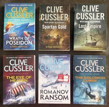 CLIVE CUSSLER Lot Bundle thriller 6 Fargo Spartan Gold Lost Empire Solomon Curse