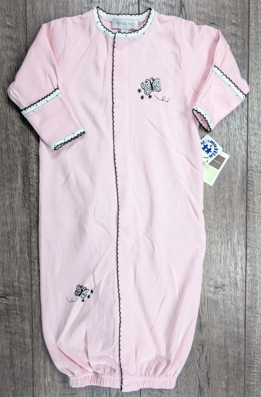 Baby Girl Clothes New Magnolia Baby Newborn Pink & Black Butterfly Gown Outfit