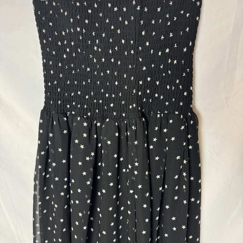 Bb Dakota Strapless Maxi Dress, Black With White Star Pattern, Size XS - Picture 5 of 5