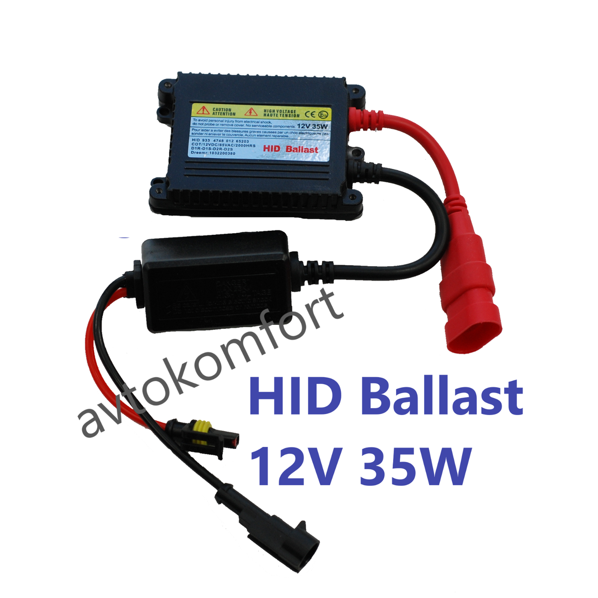 35W HID Ballast Replacement Kit - Super Slim For H7, H11, HB4, H1, H3, H4 Bulbs