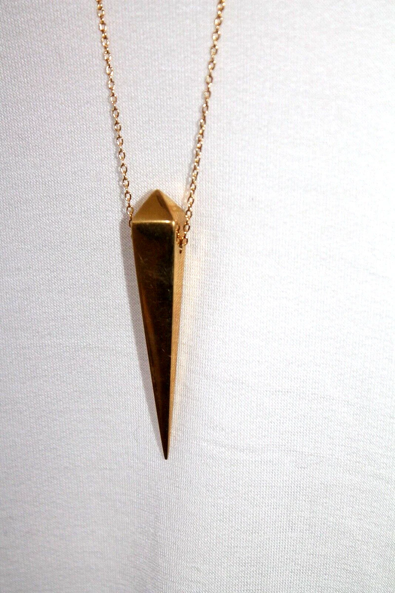 Louis Vuitton Gold Tone Pyramid Stud Necklace