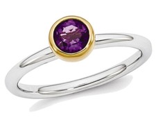 Amethyst Ring 2/5 Carat ctw in Sterling Silver