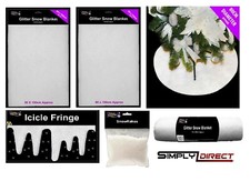 Glitter Snow Blanket Artificial Fake Christmas Decoration Scene Setter ALL SIZE