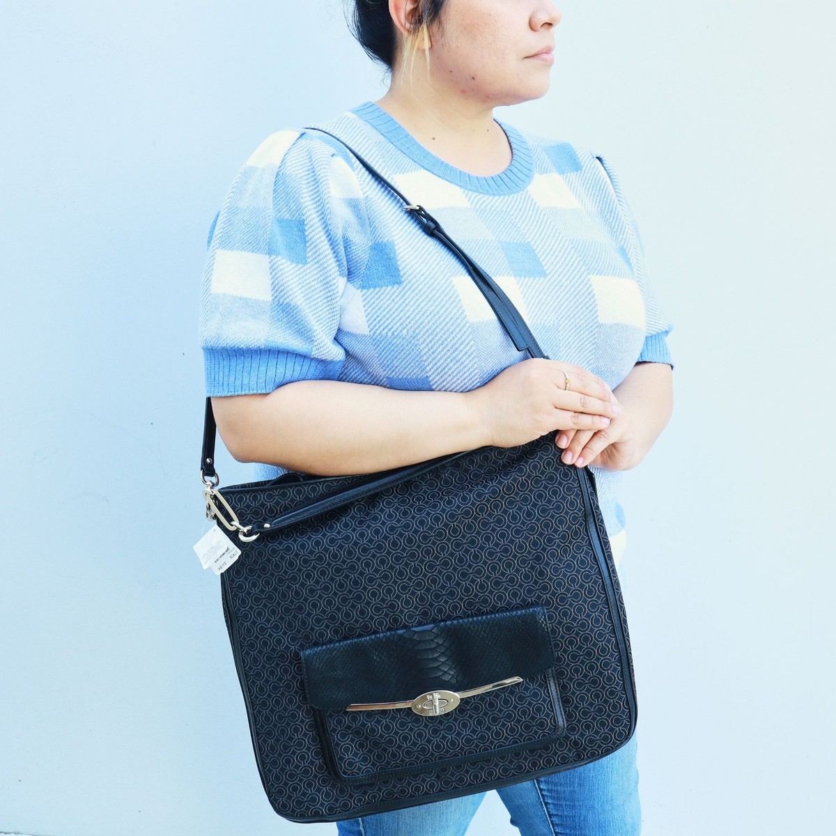NWT Coach Turnlock Two Way Hobo Shoulder Bag Black | eBay
