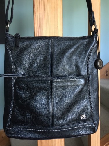 the sak leather handbag black iris crossbody