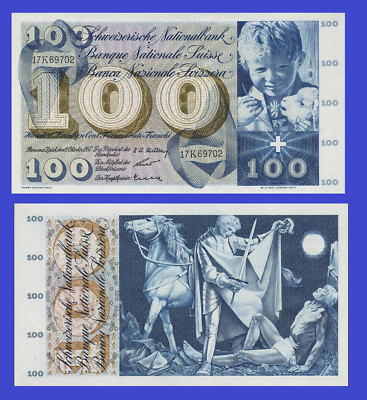 Switzerland 100 francs 1957 /+- Copy | eBay