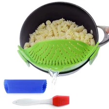 Clip-On Kitchen Food Strainer for Spaghetti, Pasta, & Ground Beef Grease