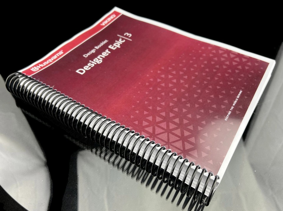 Husqvarna Viking Designer Epic 3 Sampler Book and Instruction Book