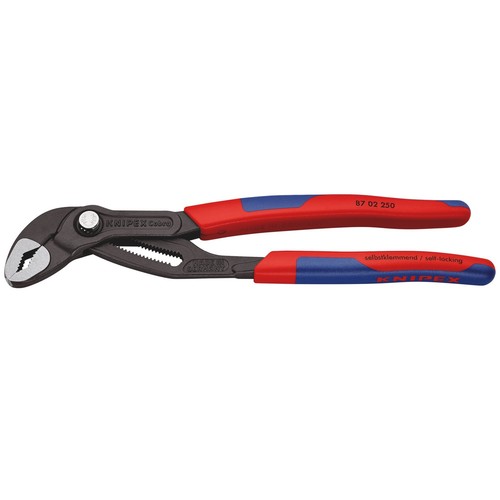 Pinza Per Pompa Dell'acqua Knipex Cobra 250 Mm – Regolabile In 25 Posizioni, Apertura Max 50 Mm, Per Tubi E Dadi Fino A 46 Mm, In Rosso