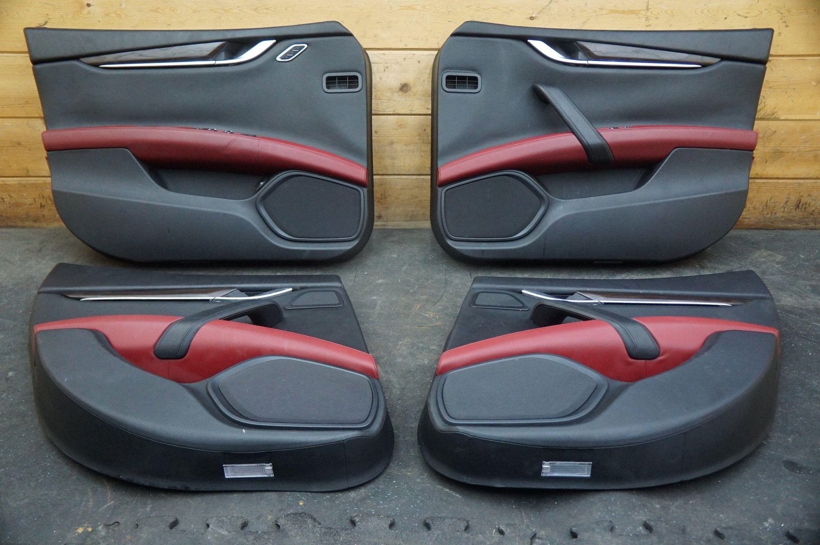 Set of 4 Front Rear Left Right Door Trim Full Leather OEM Maserati Ghilbi 14-16