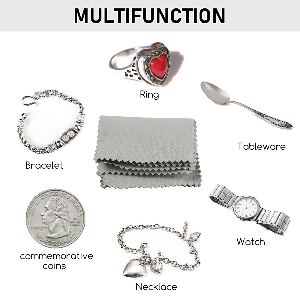 Soft Maintenance Portable Double Sided Jewelry Cleaning Cloth eBay