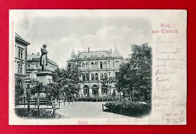 Super Prägedruck AK CHEMNITZ 1899 Börse mit Becker Denkmal  ( 148070