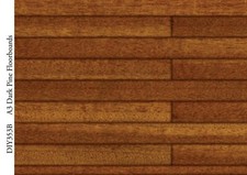 1:12 Scale A3 Size Dark Pine Floorboards Card Tumdee Dolls House DIY353b
