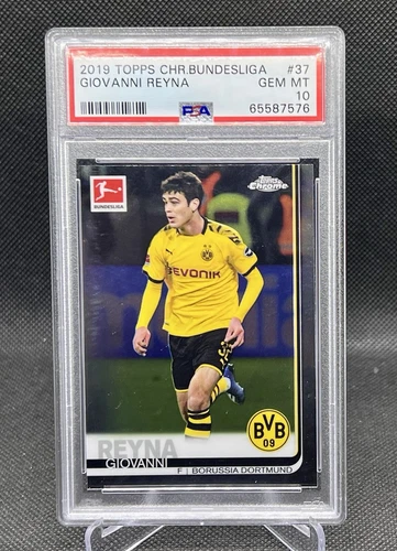 2019-20 Topps Chrome Bundesliga Giovanni Reyna #37 PSA 10 GEM MT Rookie RC
