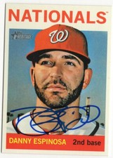 DANNY ESPINOSA Signed Autograph 2013 Topps Heritage Baseball Card Nationals #323