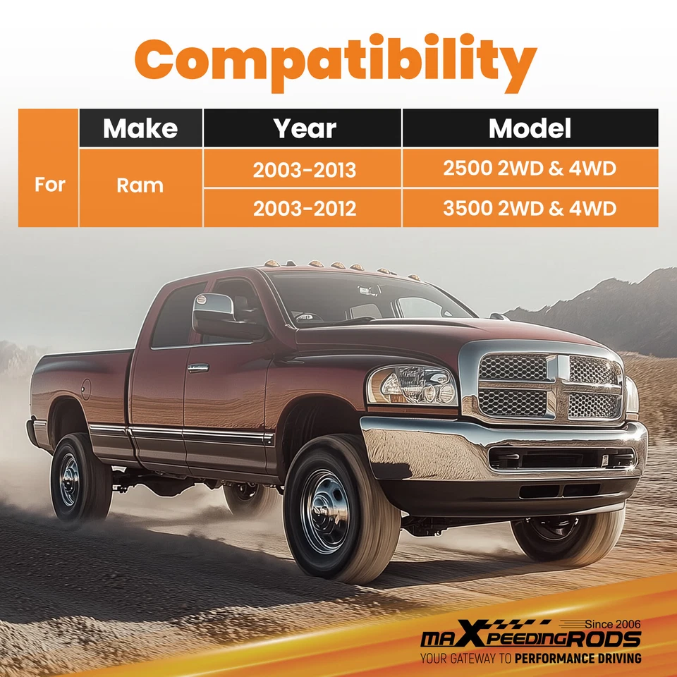 Barra de oruga ajustable delantera elevadora de 0-3" pulgadas para Dodge Ram 2500 3500 2003-2012 Foto 2 de 4