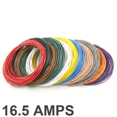 *16,5 AMP Nennleistung* 1 mm² dünnwandiges einadriges Kabel/Draht - 11 Farbauswahl