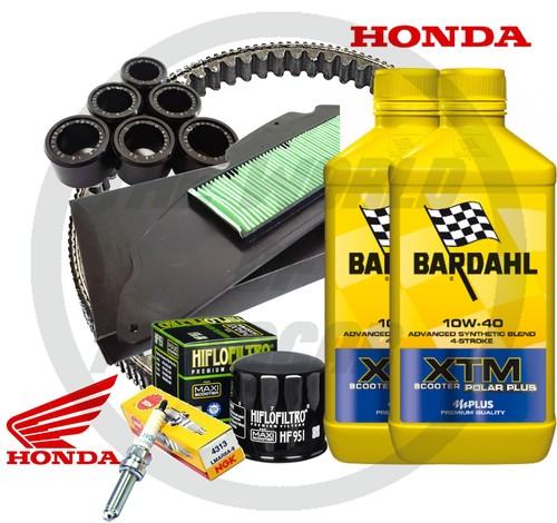 Kit Tagliando HONDA SH 300 09 Candela Filtro Aria Olio Cinghia Rulli SH300 2009 - Foto 14