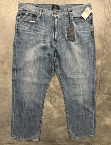 Jeans uomo Lucky Brand 181 relaxed denim taglio dritto 42x30 blu nuovo con etichetta