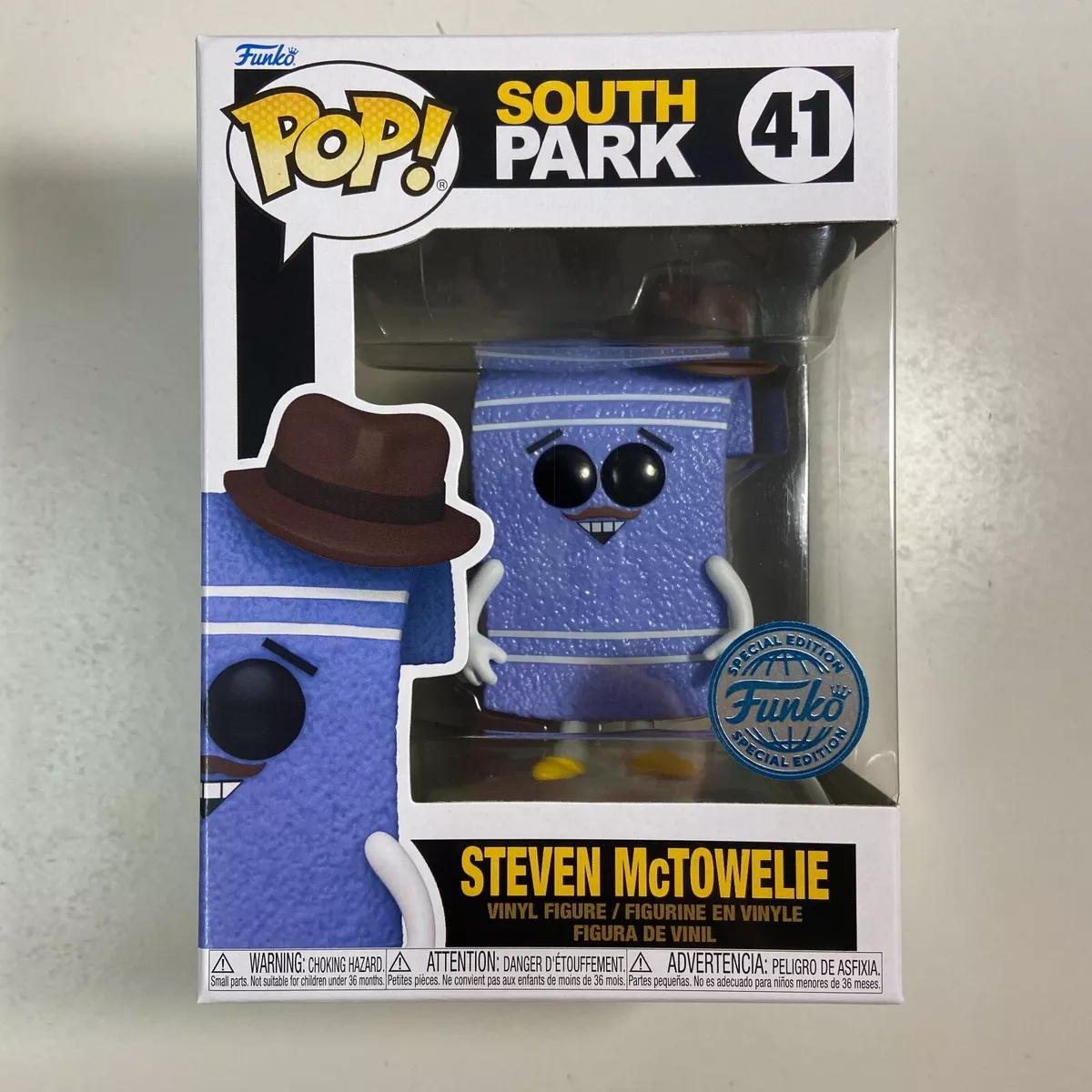 Funko Pop! Steven McTowelie #41 South Park Shop Exclusive + Sticker New  Mint