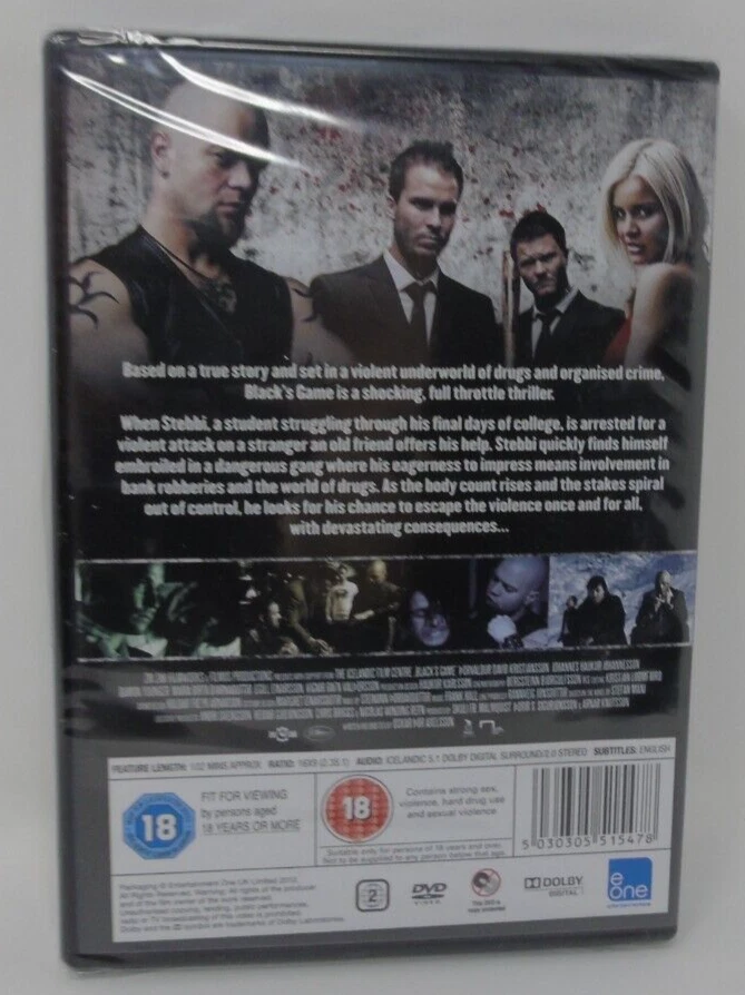 Black's Game DVD (2012) Thor Kristjansson, Axelsson (DIR) cert 18 **Free P&P** - Image 2 of 3