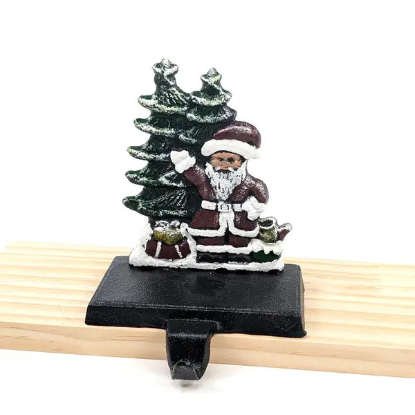 Christmas Stocking Iron Hooks Father Christmas