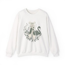 Ballet Slippers and Swan Sweatshirt  Dance Floral Motif