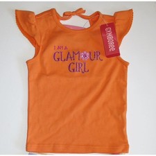 NEW Gymboree girl T-Shirt 5 orange pink purple Glamour safari sparkle flower top