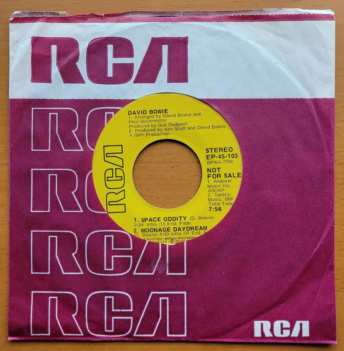 DAVID BOWIE - Promo EP - USA