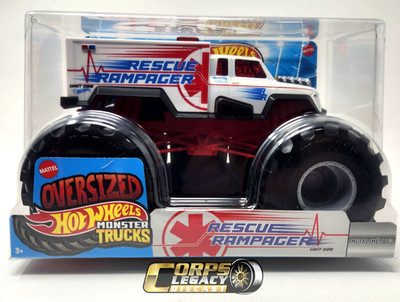 Hot Wheels Monster Trucks 1:24 Oversized Rescue Rampager 2026 NEW Mattel