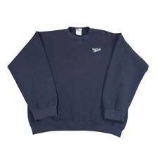 Vintage 90 s Reebok Oversized Baggy Sweatshirt USA Made Navy Blue Men s L