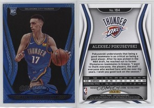 2020-21 Certified Mirror Blue Aleksej Pokusevski #184 Rookie RC