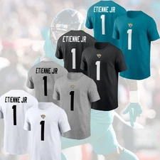 HOT SALE! Travis Etienne #1 Jacksonville Jaguars 2025 Name & Number Fan Gifts