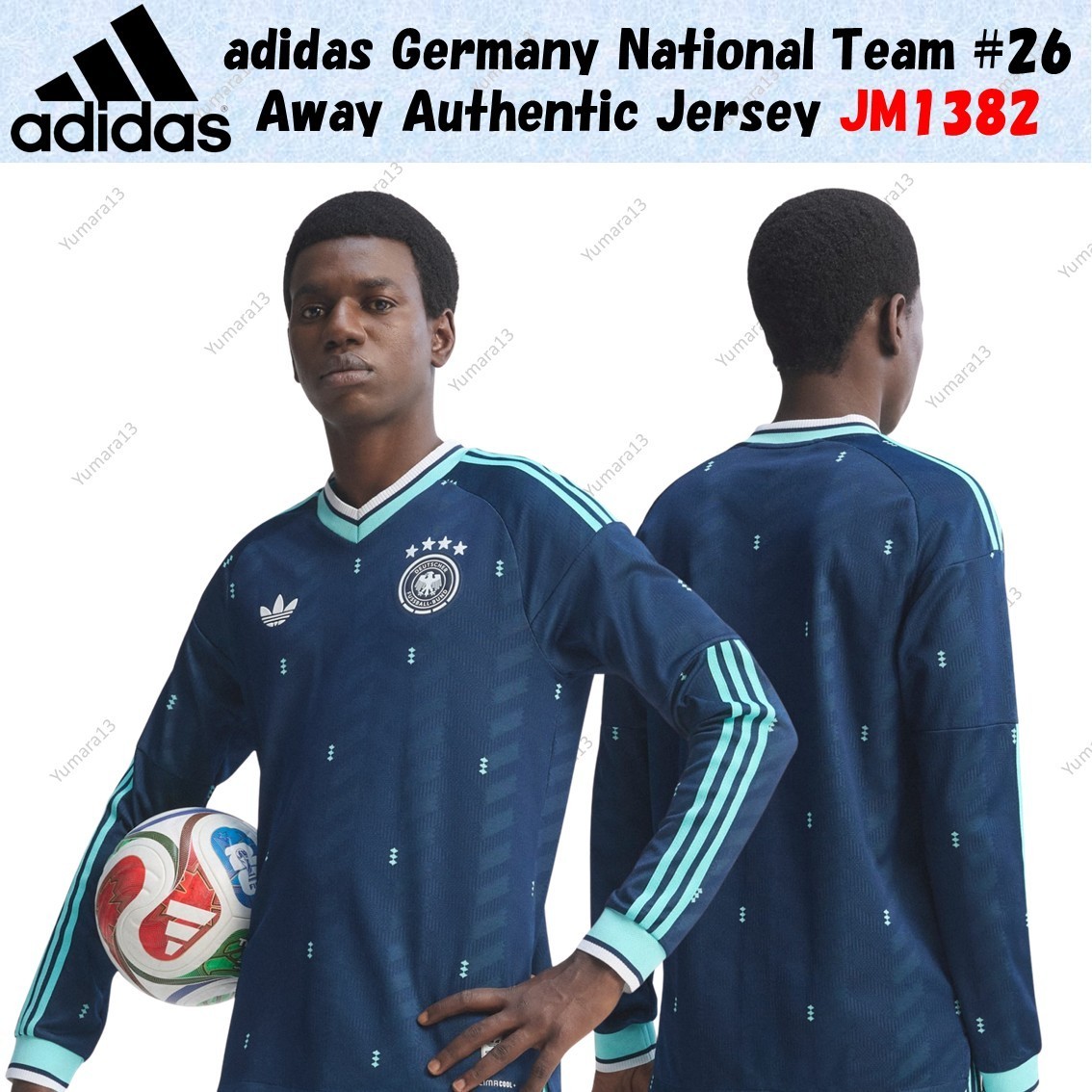 adidas Originals × DFB（ドイツ代表）ヒューマンレースコラボ adidas Germany National Team #26 Away Authentic Jersey JM1382