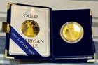 1986 W G$50 Gold American Eagle Proof Coin In Blue Box With COA