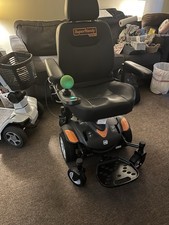 SuperHandy Cares Electric Power Wheelchair Black Orange Joystick Control
