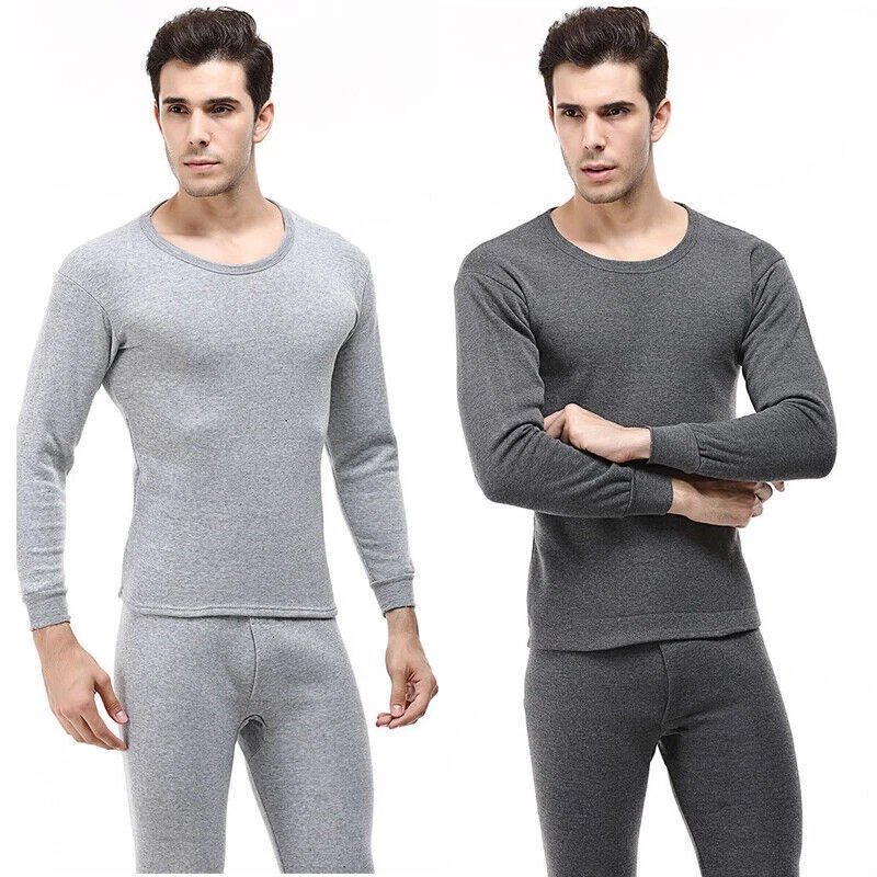 & Bottom Set Lined Underwear Men Thermal Fleece Johns Long Cotton 100% Top 2Pc
Opens in a new window