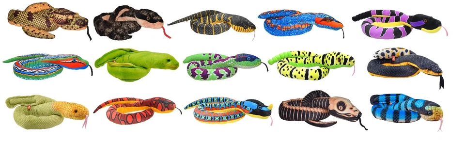 NEW WILD REPUBLIC SNAKE SOFT TEDDY BEAR TOY SNAKES EEL PLUSH CUDDLY 135cm - Image 1 of 1