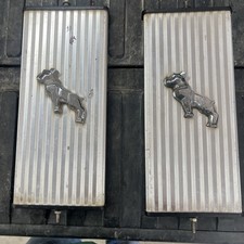 2 Vintage Mack Aluminum Semi Truck Mirrors With Bull Dogs. Tractor Trailer Dump